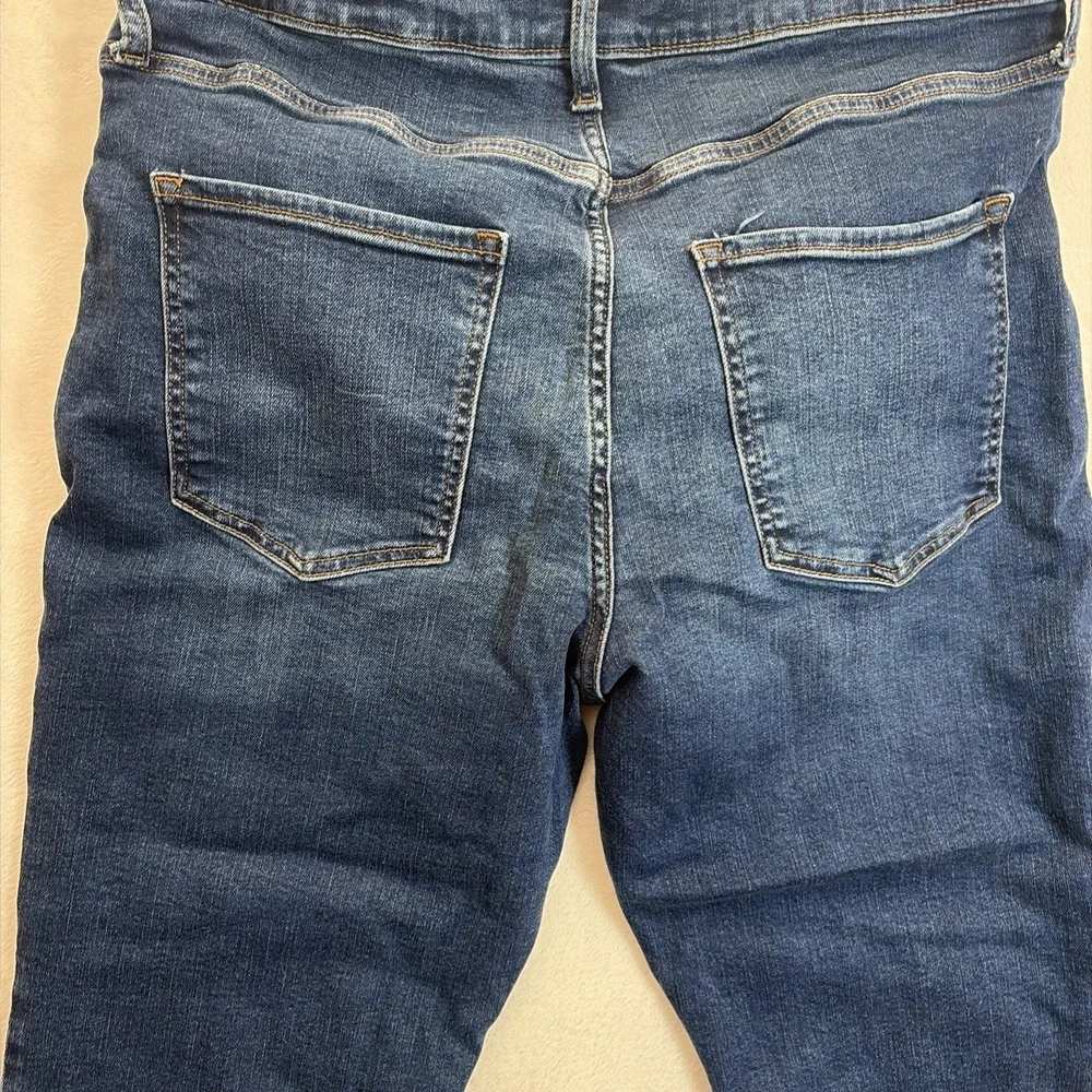 Banana Republic Women's Cropped Bootcut 34/18 Blue Jeans Dark Wash Button‎ Fly
